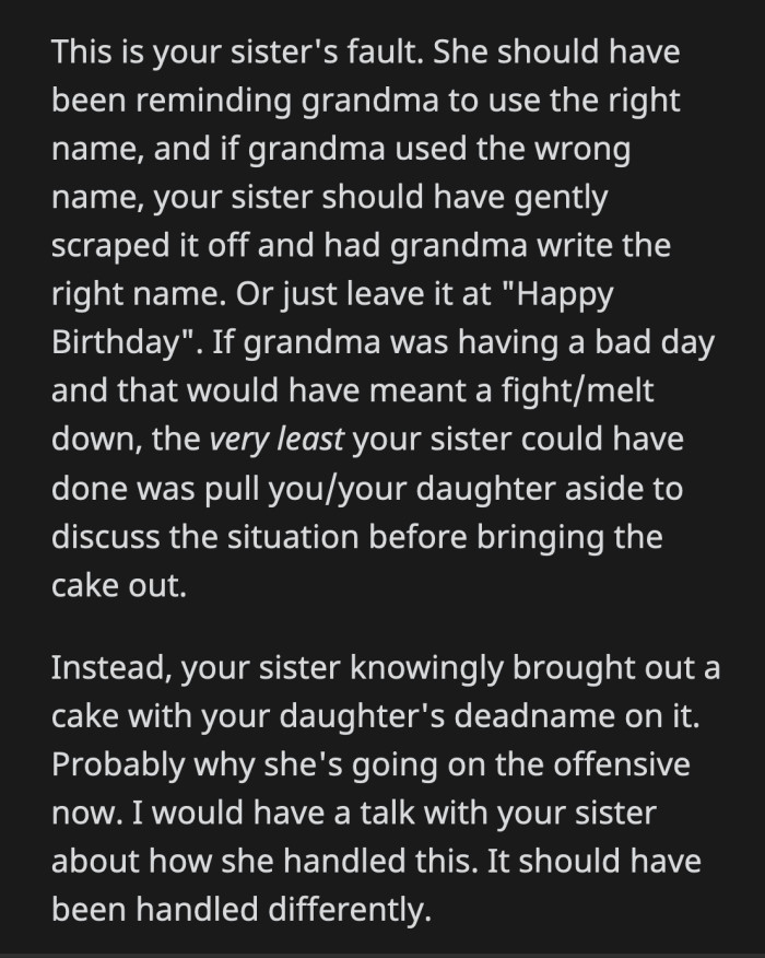 However, the Aunt's Reaction Was Telling.