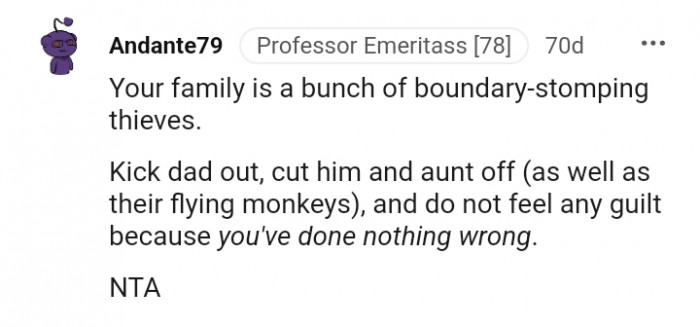 Do Not Feel Any Guilt; You've Done Nothing Wrong