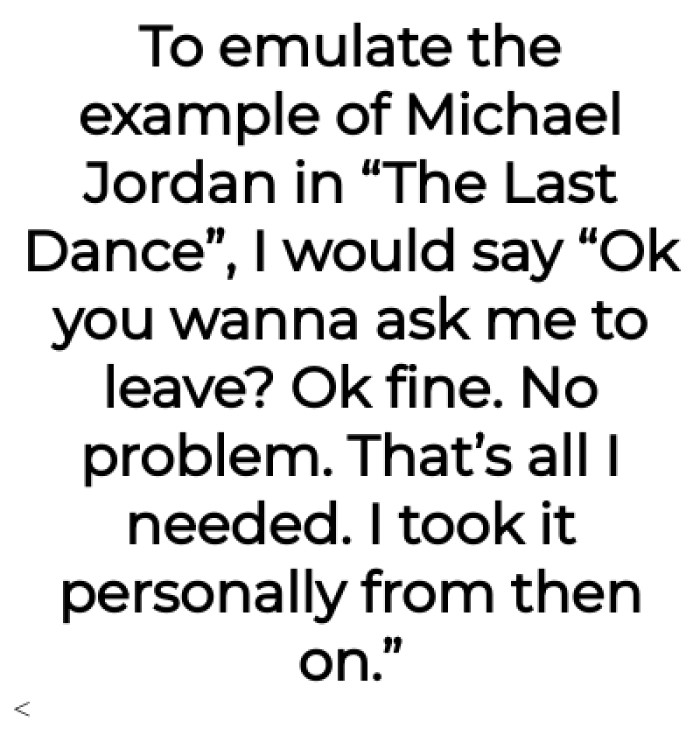 I would have honestly taken it personally as well though.