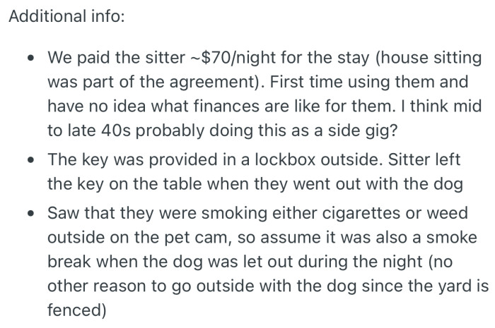 Some additional information