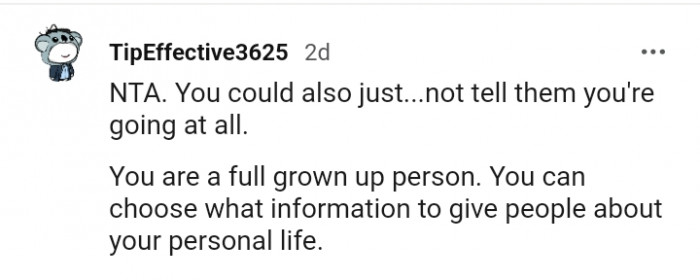 You are a full grown up person