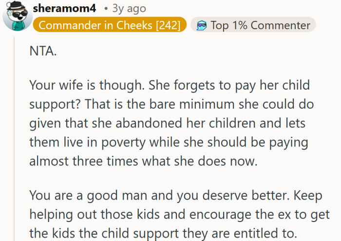 The focus lands on the kids again. It acknowledges how painful it is to watch them struggle while praising the one person who stepped in with real care.