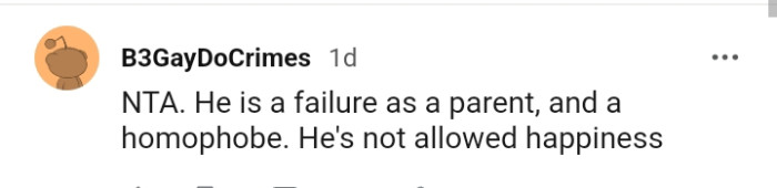 This Redditor believes the OP's brother shouldn't be allowed happiness