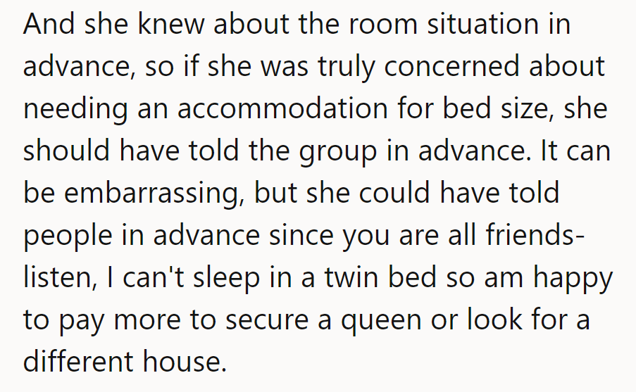 If they snooze, they lose—especially when it's on a twin bed. Next time, speak up before the sheets are set!