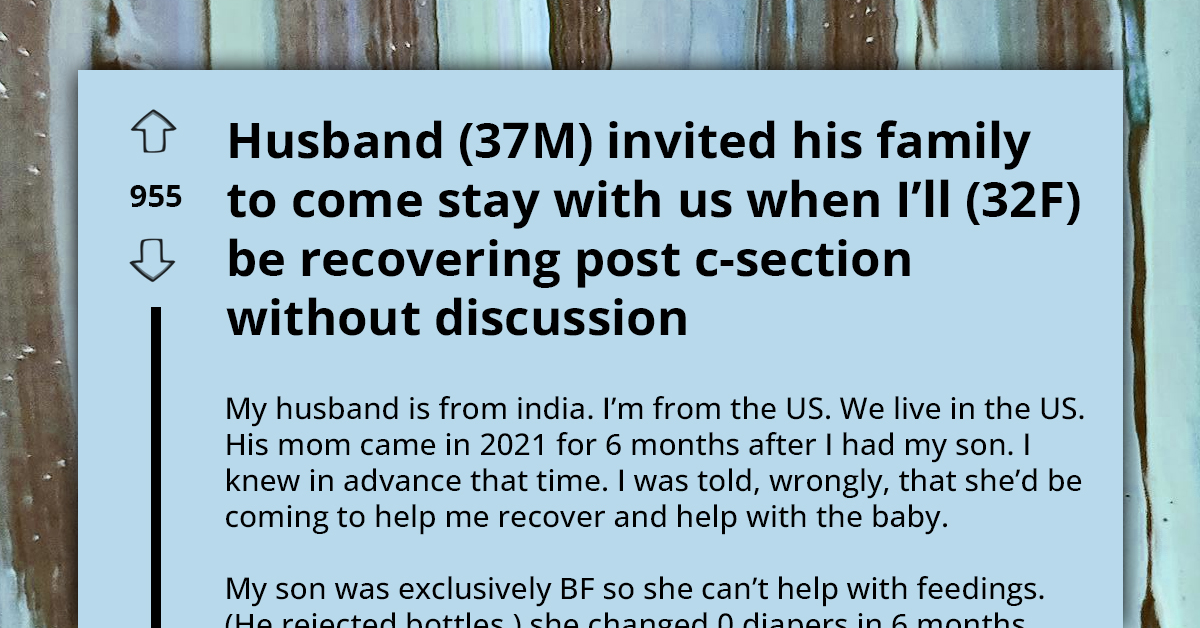 Pregnant Woman Calls Out Indian Husband For Inviting His Family To Stay Over When She'll Be Recovering Post C-Section, Gets Called Unreasonable
