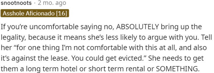 This could potentially lead to eviction