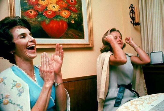 "The Wives Of The Astronauts On The Apollo 8 Mission At The Moment They Heard Their Husbands Voices From Orbit, 1968"