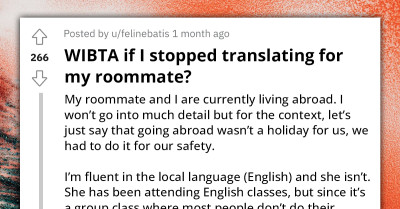 Redditor Considers Halting Translation Aid To Spur Roommate's Commitment To English Classes