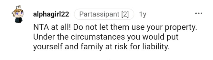 Do not let them use your property