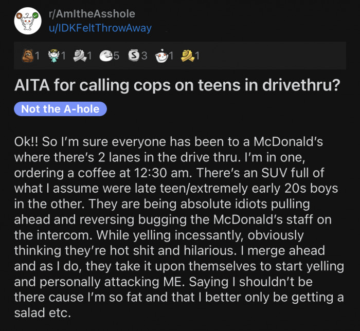 Here's the original Reddit post by u/IDKFeltThrowAway: