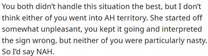 They both didn’t handle this situation the best