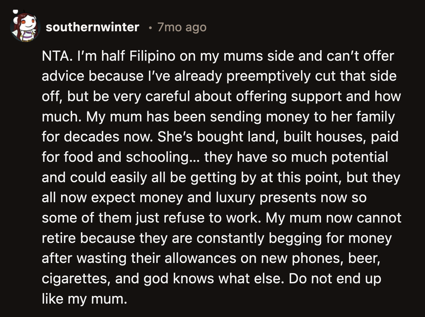 Even if her dad and brother apologized, OP should still stop propping up their lifestyles with her money.