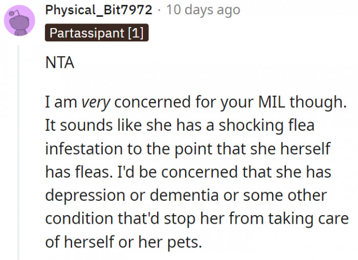 7. Her indifference to the problem might be a sign of something deeper