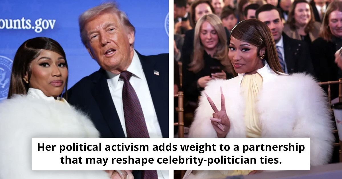 Donald Trump expresses admiration for 'stunning' Nicki Minaj, praising the rapper's appearance.