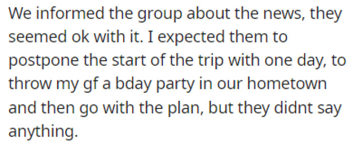 They informed the group about the news