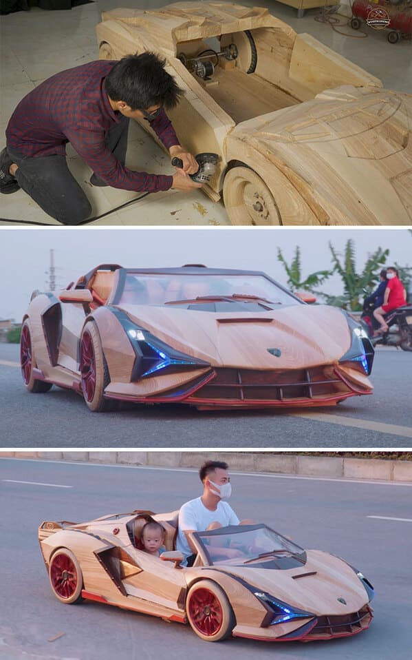 1. “This Dude Built His Kid A Lamborghini Out Of Mostly Wood”