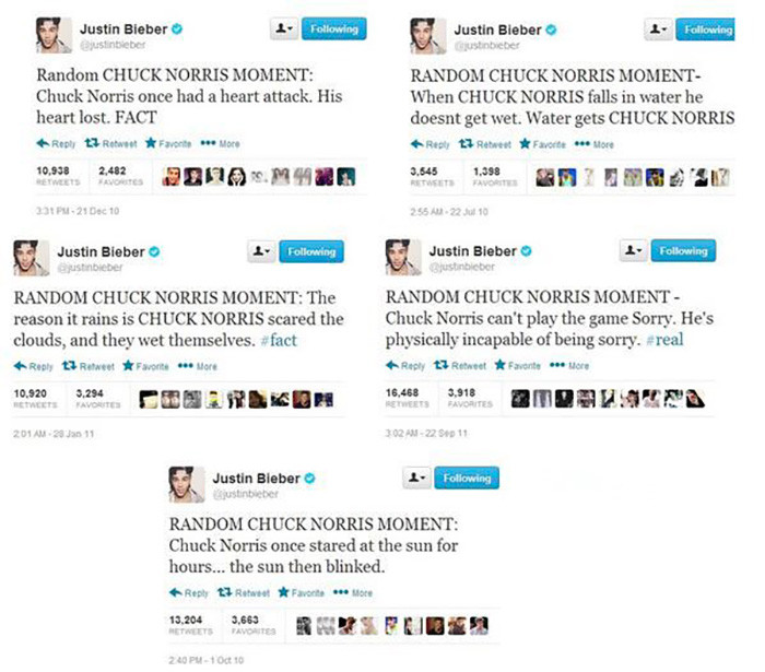 We're sure Justin misses Chuck so much
