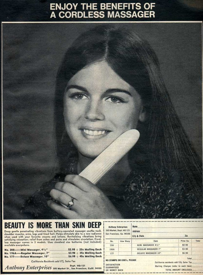 14. “Beauty is More Than Skin Deep, Cordless Massager, Anthony Enterprises, 1971”