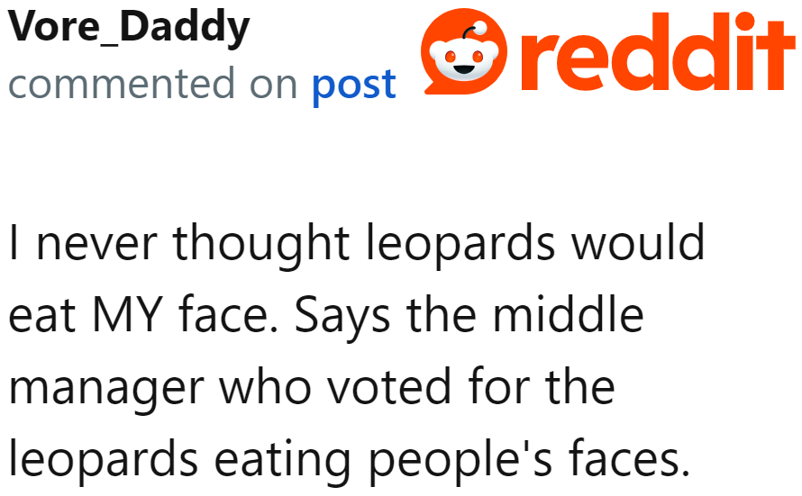 Little did the middle manager know, his suggestion would backfire.