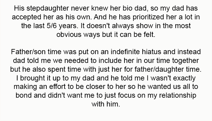 His stepdaughter never knew her bio dad