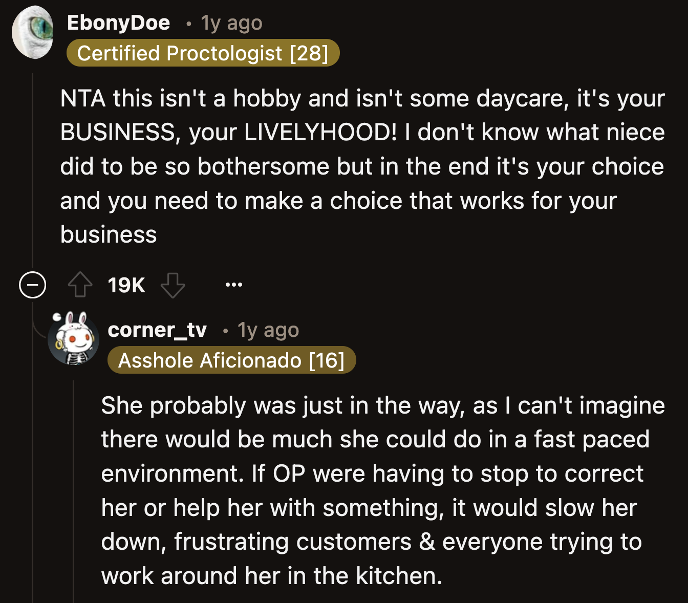 OP's Priority Is Her Business. She Shouldn't Have to Risk Her Income to Protect Her In-Law's Feelings.