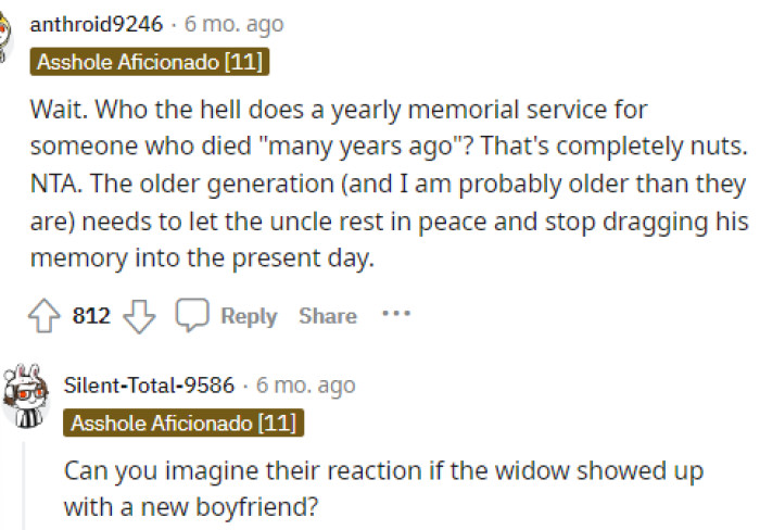 Of course, this is obviously probably someone famous or of high value, but people are really confused about the memorial they say they do every year.