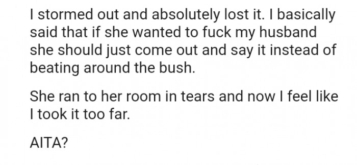 She Ran to Her Room in Tears
