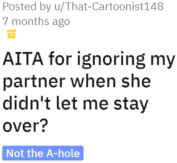 After getting into an argument with his girlfriend, the OP asks: