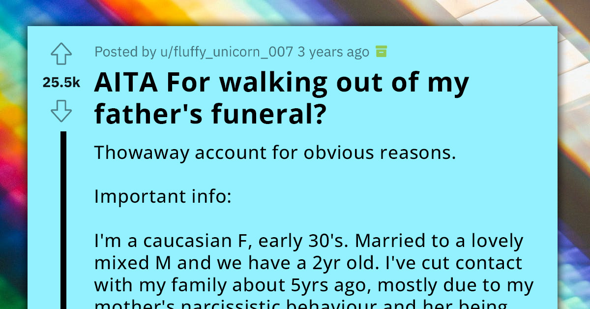 Redditor Asks If It's Wrong To Leave Father's Funeral Early Following Racist Insults From Her Mother