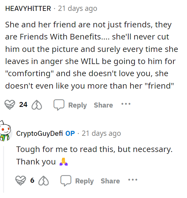 It's just such a sad and unfortunate situation that OP is going through, and we feel bad for him.