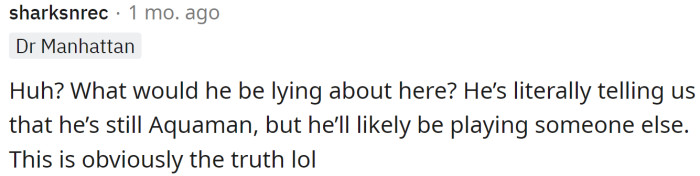 What would he be lying about here?