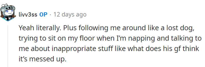 That's so inappropriate!