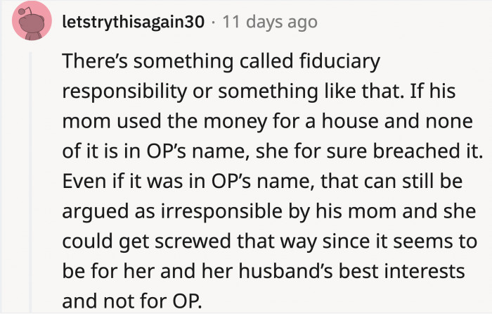 They Named the Action OP's Mom and Stepdad Might Have Taken