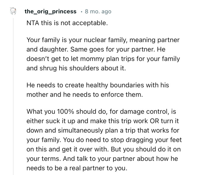 “NTA…You do need to stop dragging your feet on this and get it over with. But you should do it on your terms.”