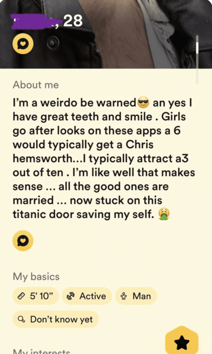 15. All the good girls are married, and now he's stuck