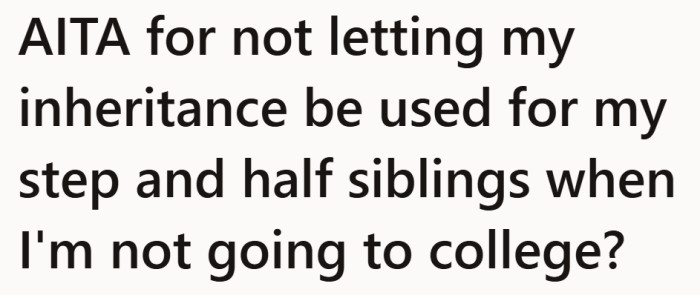 He planned a different path after high school, but his inheritance became the real issue at home.