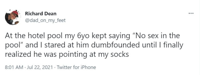 15. Were you really wearing socks then?