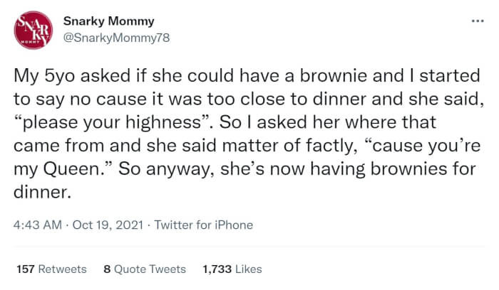 8. Kid knows what's up