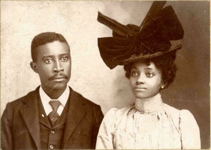 "A Couple Poses For Their Portrait, Looks Really Young, 1890s"