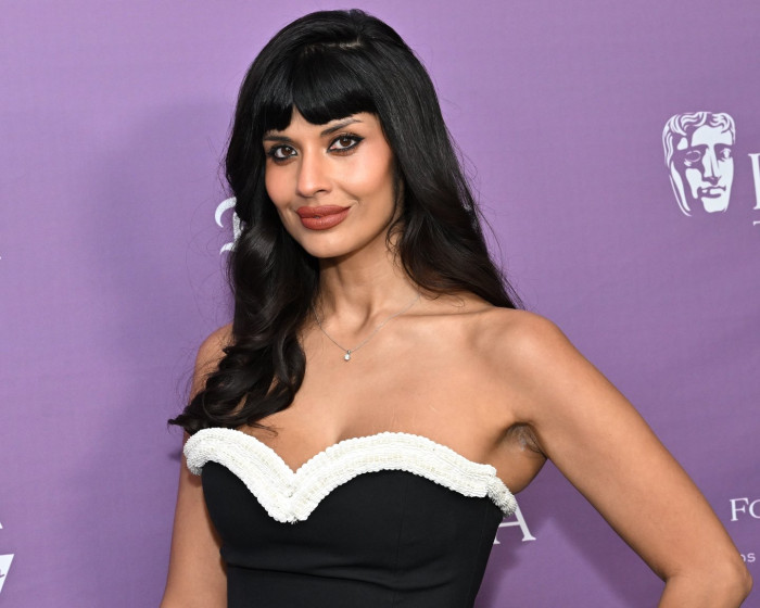 Jameela Jamil shown addressing controversy, referencing backlash over offensive remarks