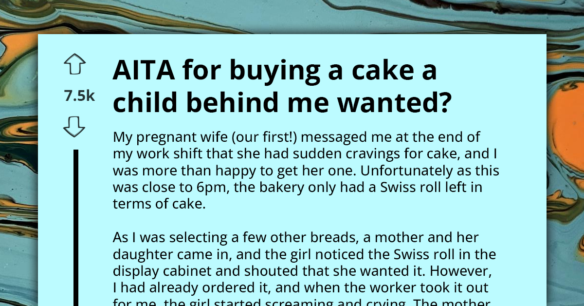 Husband Rushes To Bakery To Buy Cake His Pregnant Wife Craved, Buys Last One, Causing Young Girl To Have Tantrum Because She Also Wanted It