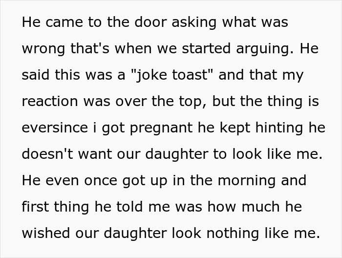 Why is the husband putting his wife down?