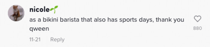 The TikToker is being thanked