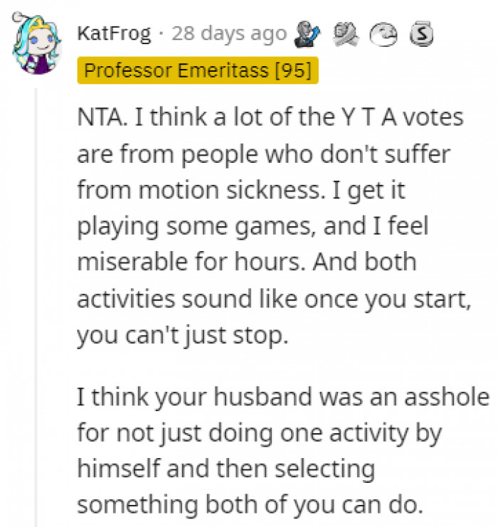 Motion sickness is no joke