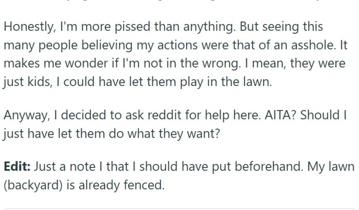 He is fuming and asking for outside opinions.