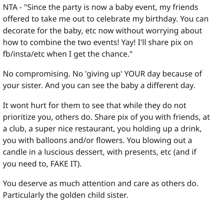 7. She should show them that other people in her life take her seriously.