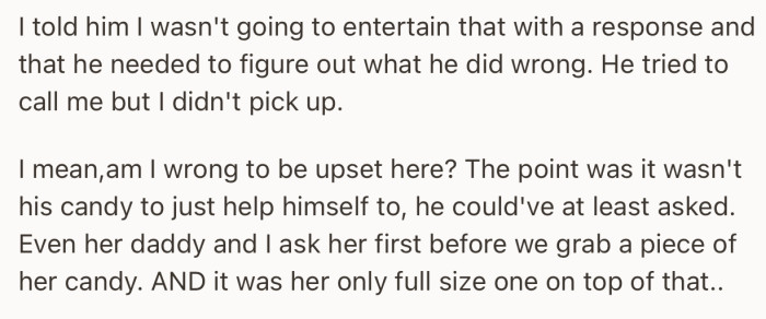 OP confronted him, which led to an altercation