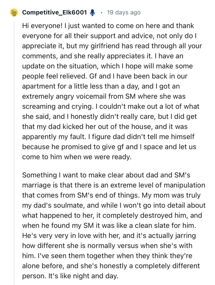 Important update from OP