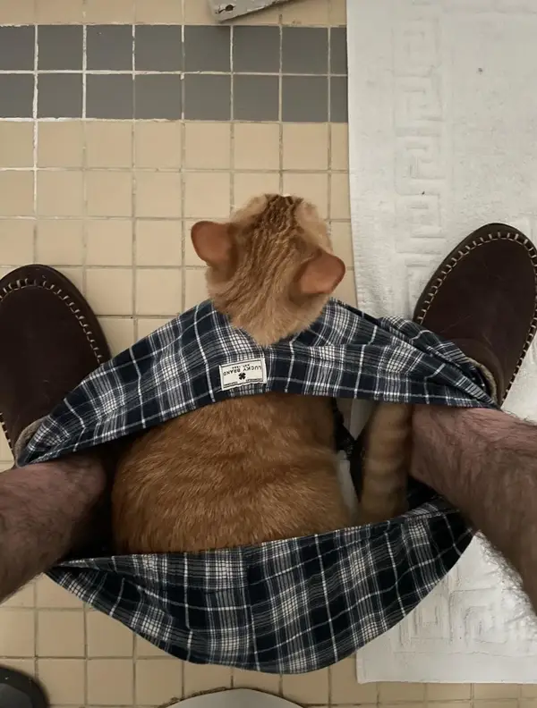 7. There’s no place else he’d rather be.