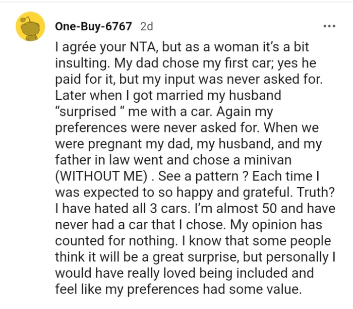 My Opinion Being Accounted for Nothing